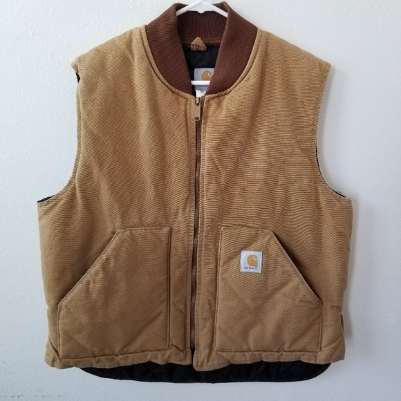 Carhartt Other - Vintage Carhartt Made In USA Lined Canvas Work Vest Size XL